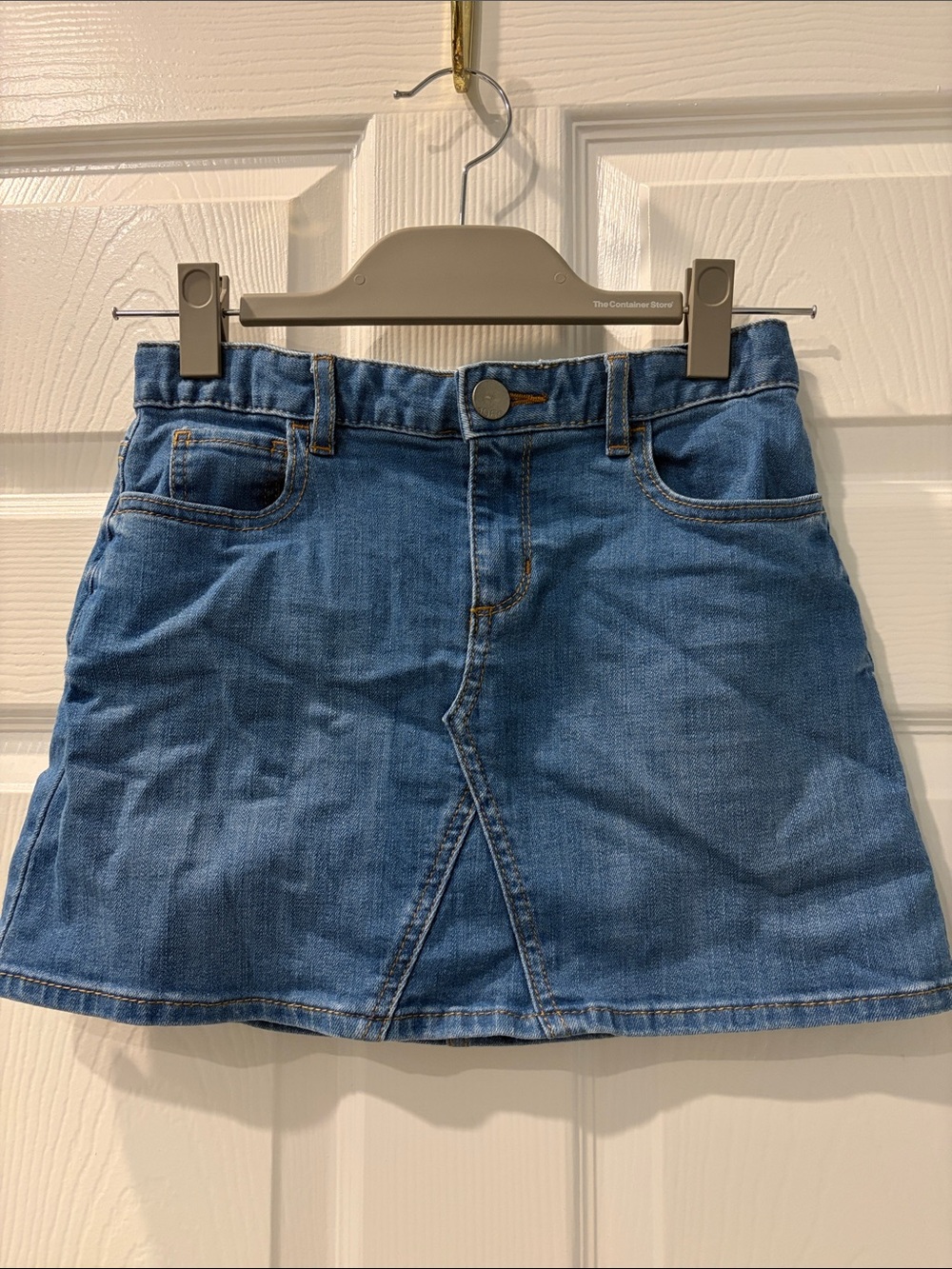 GapKids Casual Blue Denim Mini Skirt with Front Panel Detail Size 12